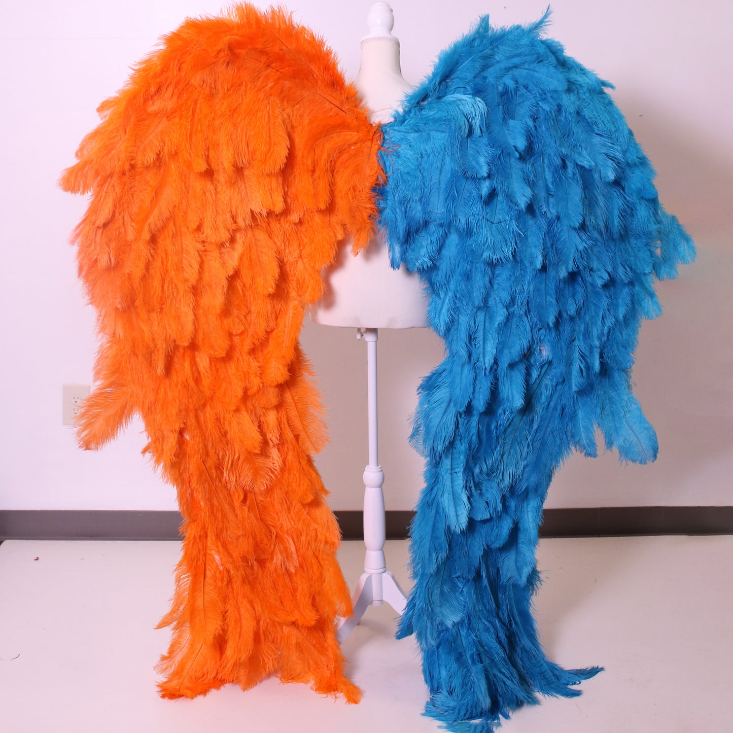 Orange and Blue Angel Wings