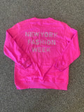 PINK NYFW Rhinestoned Sweat Shirt