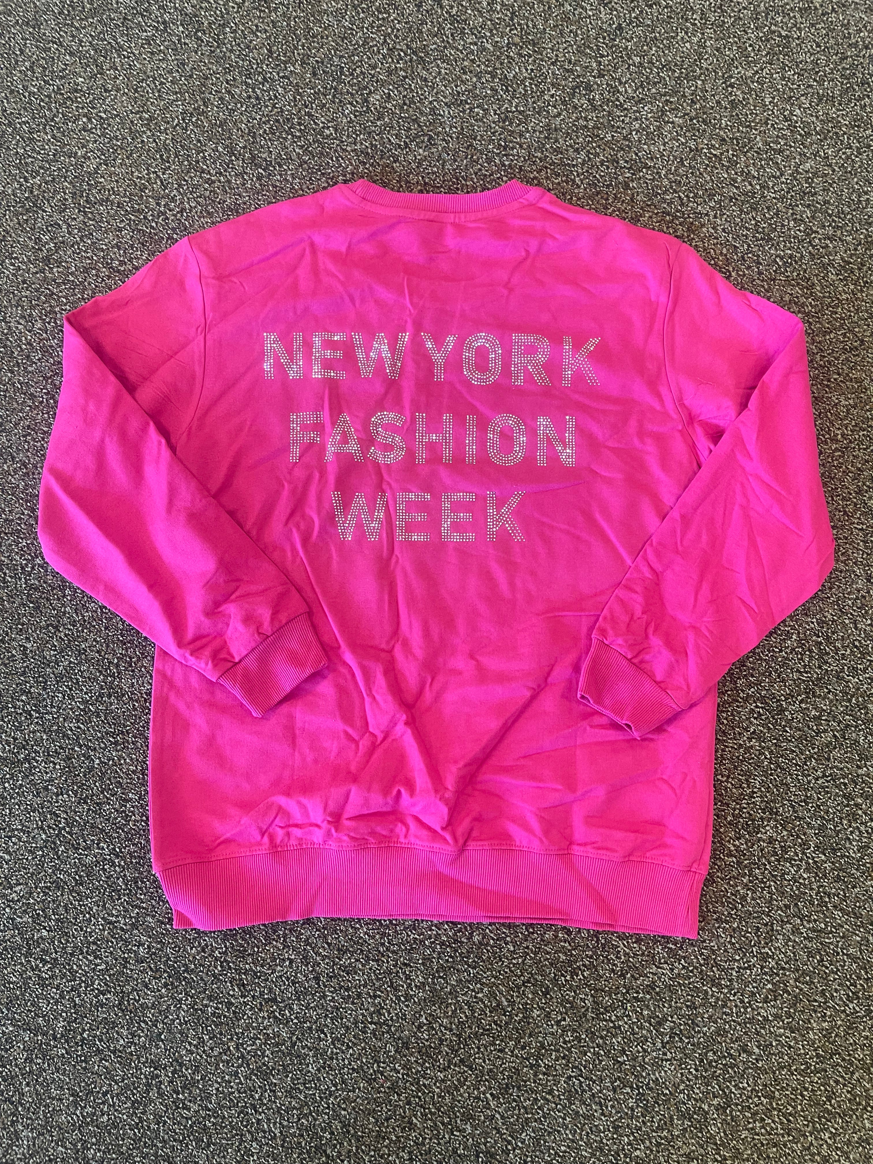 PINK NYFW Rhinestoned Sweat Shirt