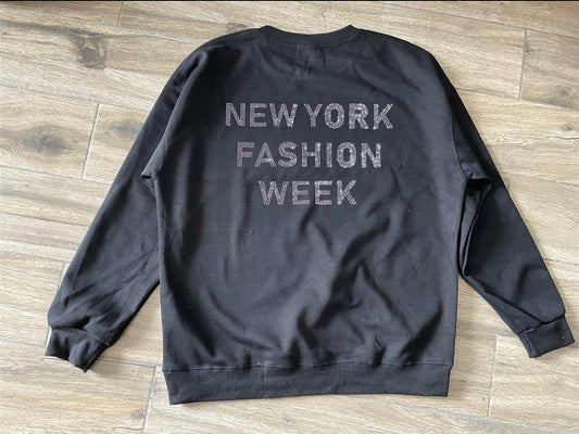 NYFW Rhinestoned Sweatshirt