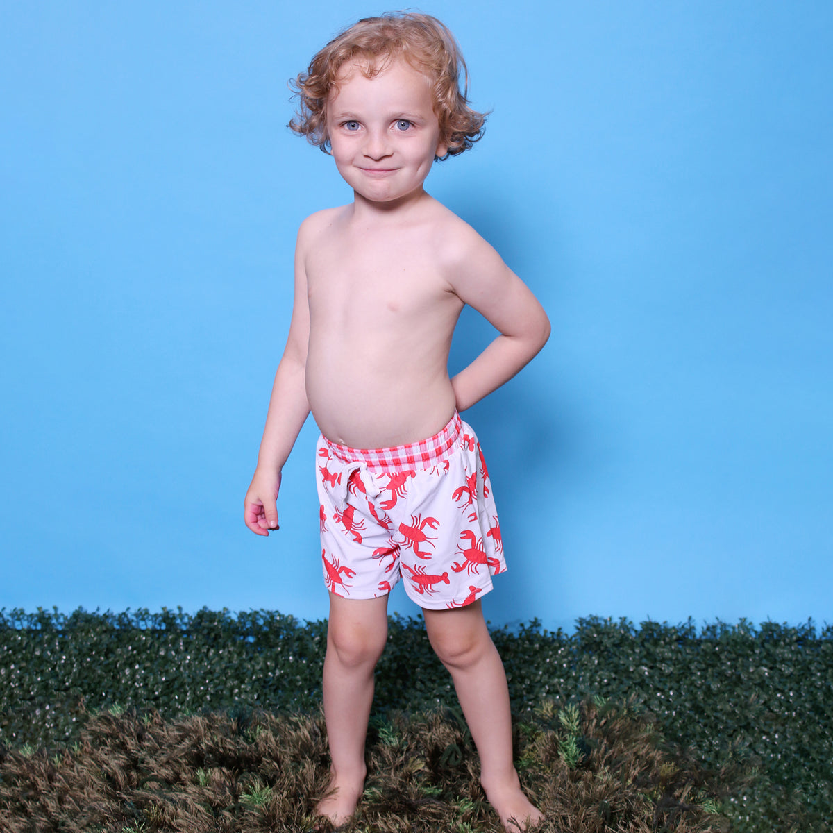 Kids Lobster Swim Trunks
